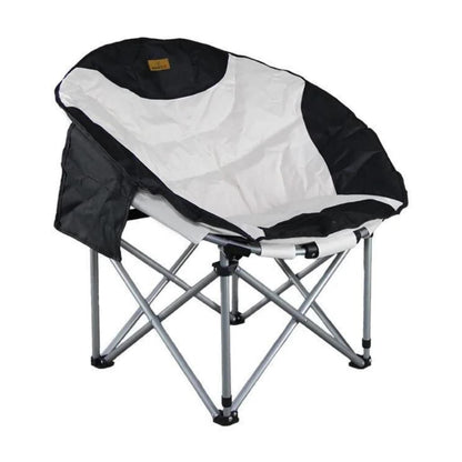 Katlanır Kamp Piknik Sandalyesi - Madfox Moonchair Deluxe - Siyah/Gri - 547212 - Taşıma Çantalı
