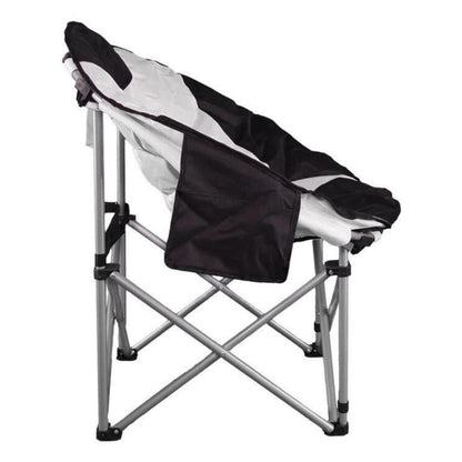 Katlanır Kamp Piknik Sandalyesi - Madfox Moonchair Deluxe - Siyah/Gri - 547212 - Taşıma Çantalı
