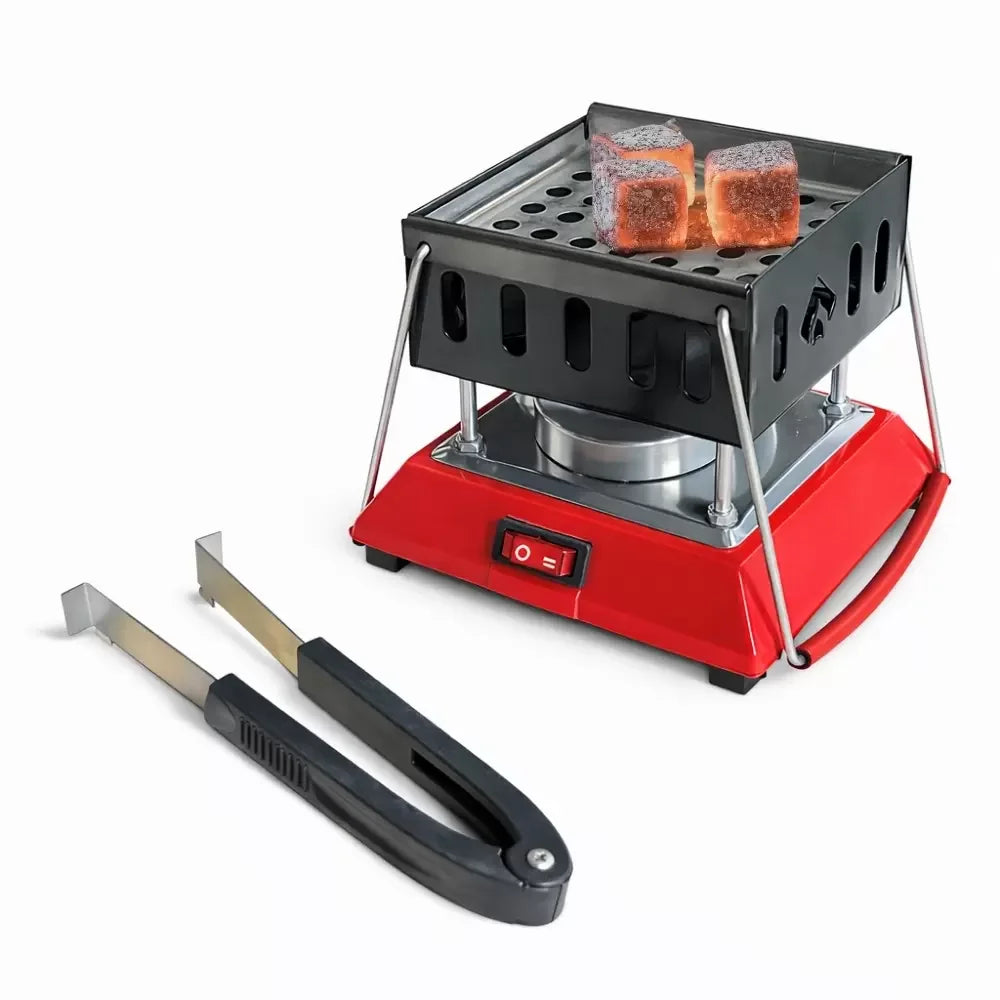 Nargile Köz Ocağı - Elektrikli - Emaye - Kırmızı - İksa - (İK-208)