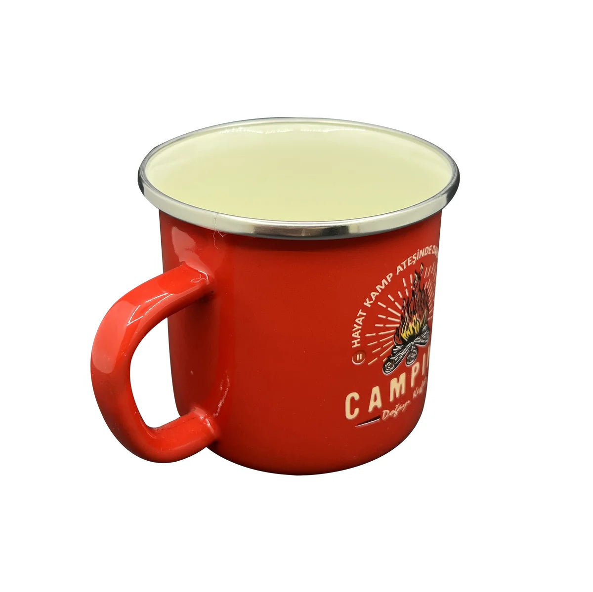 Orcamp Retro Emaye Kupa Bardak Adventure Kırmızı (OUT-1900)