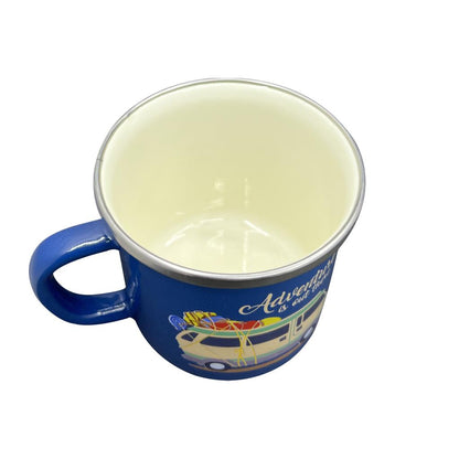 Orcamp Retro Emaye Kupa Bardak Adventure Mavi (OUT-1900)