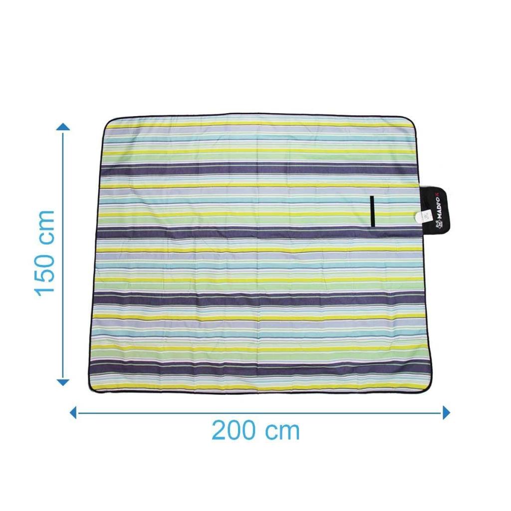 Piknik Kamp Örtüsü - Su Geçirmez - Madfox Skyloft - Blue Stripe - 546254