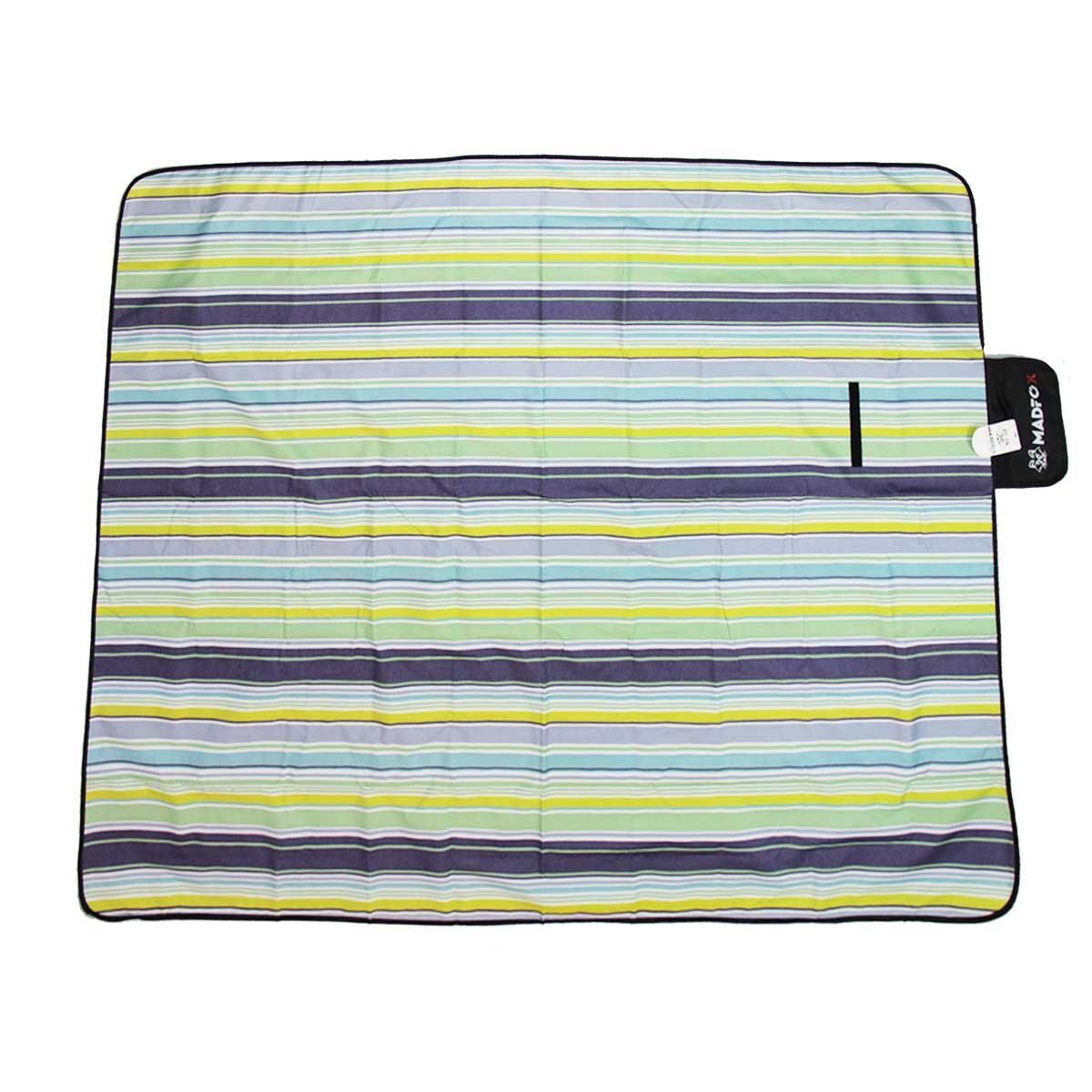 Piknik Kamp Örtüsü - Su Geçirmez - Madfox Skyloft - Blue Stripe - 546254
