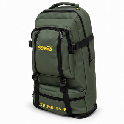 Profesyonel Körüklü Sırt Çantası - Savex - 55+10 LT - Haki