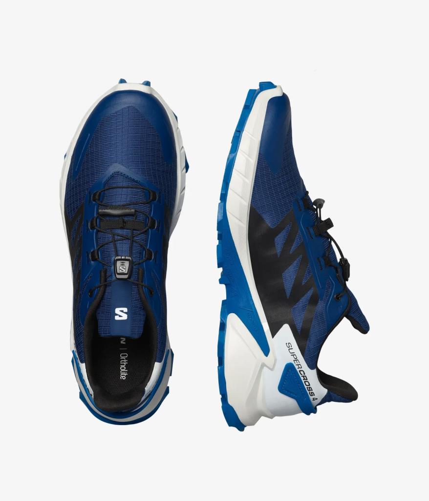 Salomon Supercross 4 Erkek Koşu Ayakkabısı - Blue Print/Black/Lapis Blue