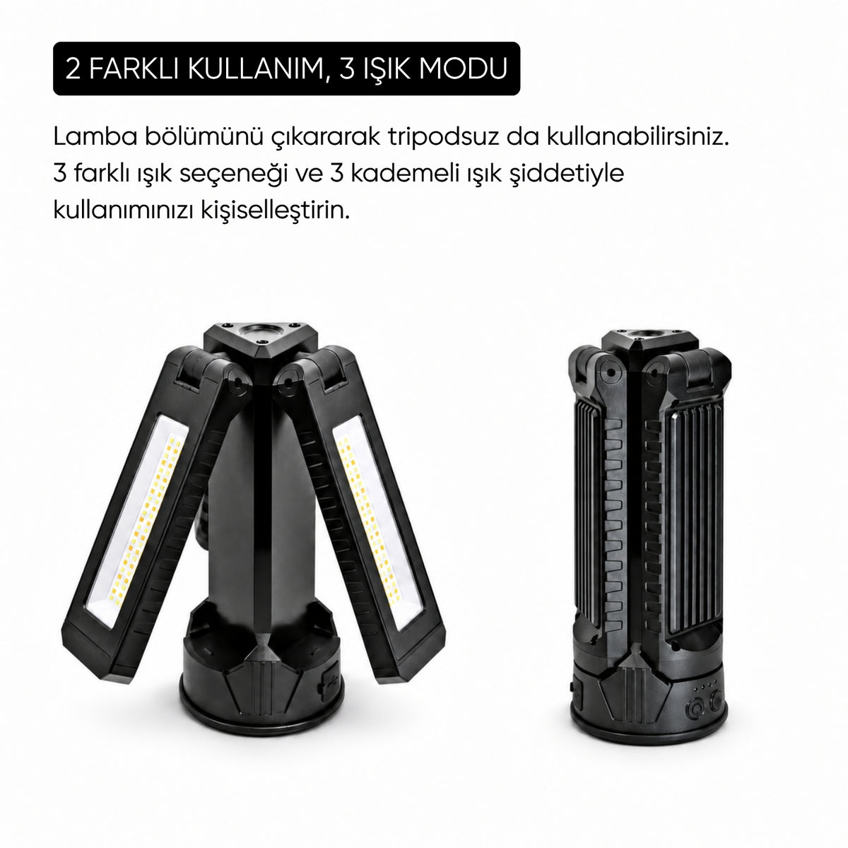 Şarj Edilebilir Çok Amaçlı Led Aydınlatma - Wison - 5000 Lümen (WS-723)