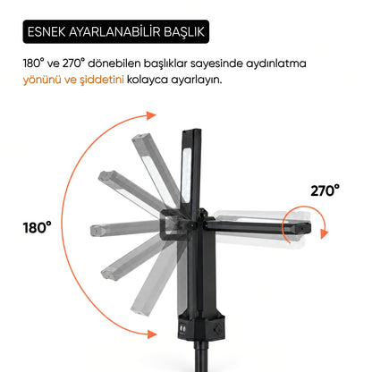 Şarj Edilebilir Çok Amaçlı Led Aydınlatma - Wison - 5000 Lümen (WS-723)