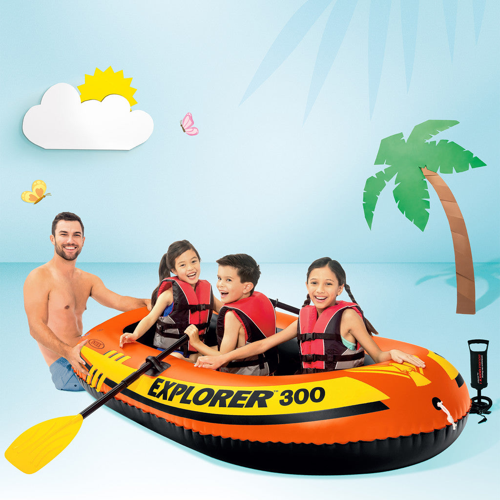 Şişme Bot Seti - Intex - Explorer 300 - 211cm - 3 Kişilik (58332)