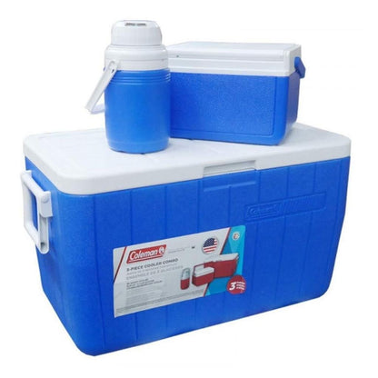 Soğutucu Buzluk Set - Coleman - 3-Piece Cooler Combo 48 QT - 45.4 lt - Mavi