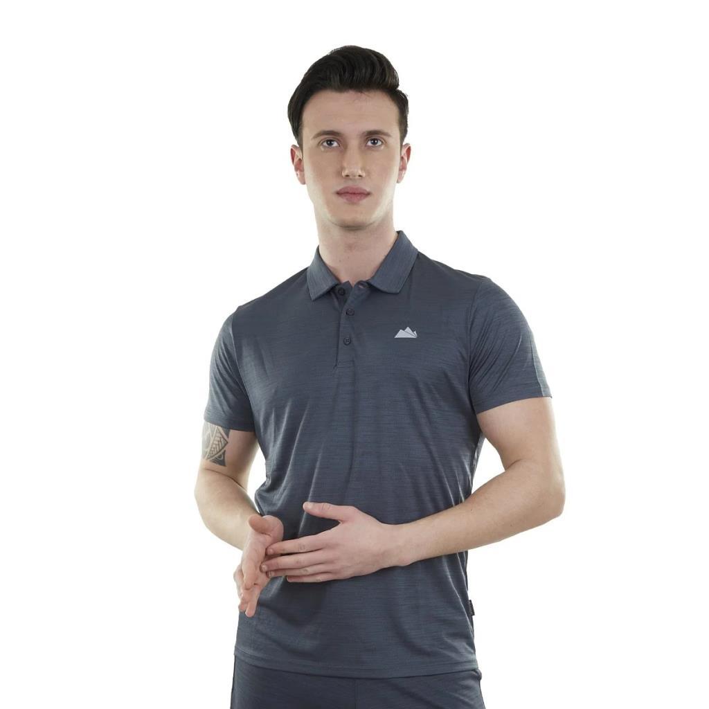 Spor Erkek Polo Yaka Tişört - Hızlı Kuruyan Tişört - Ultra Dry Antrasit (600613)