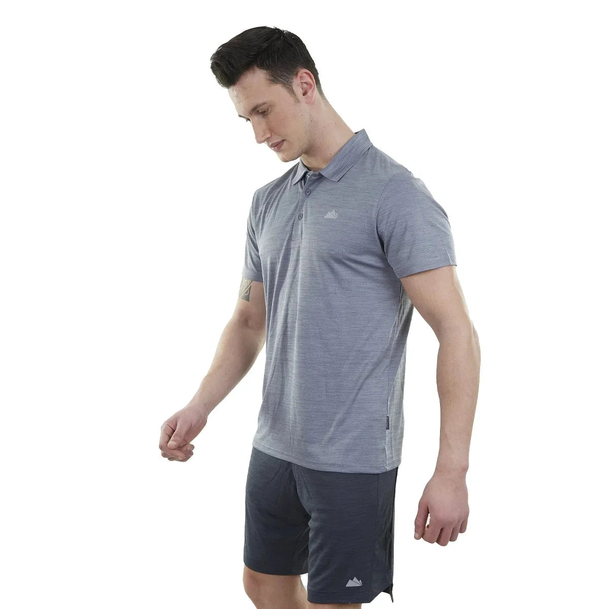 Spor Erkek Polo Yaka Tişört - Hızlı Kuruyan Tişört - Ultra Dry Gri (600613)