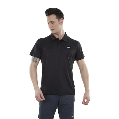 Spor Erkek Polo Yaka Tişört - Hızlı Kuruyan Tişört - Ultra Dry Siyah (600613)