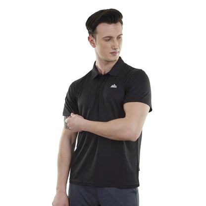 Spor Erkek Polo Yaka Tişört - Hızlı Kuruyan Tişört - Ultra Dry Siyah (600613)