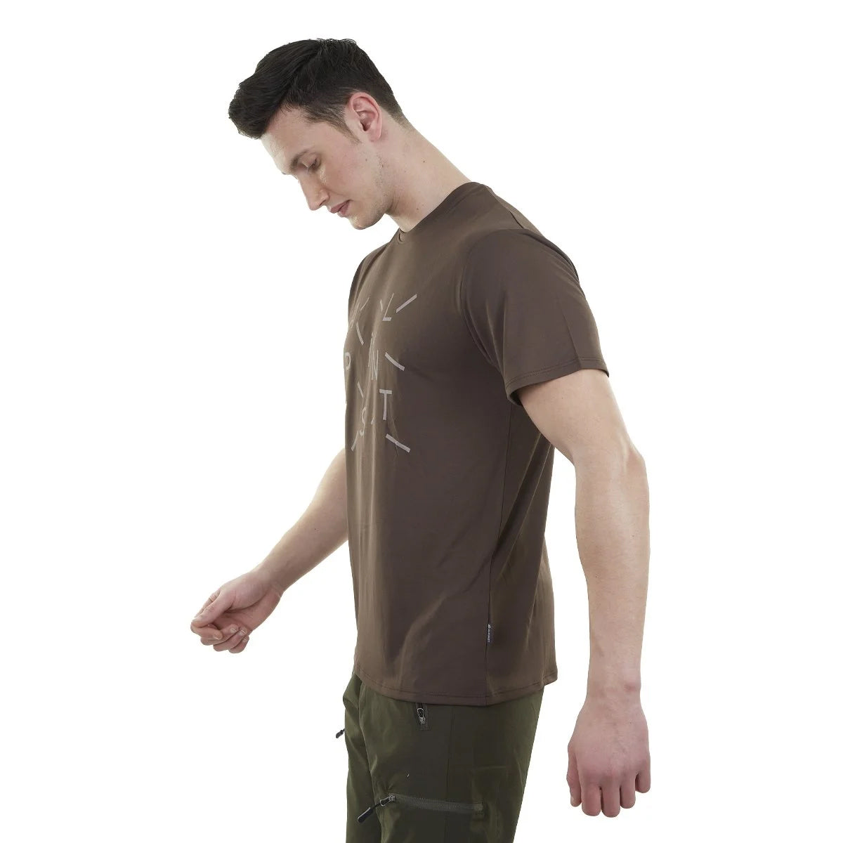 Spor Erkek Tişört - Hızlı Kuruyan Tişört - Ultra Dry - Kahve (600612)