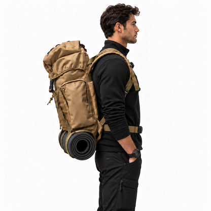 Su Geçirmez Outdoor Sırt Çantası - Kamp Çantası - Savage Ventura 35LT - Kum