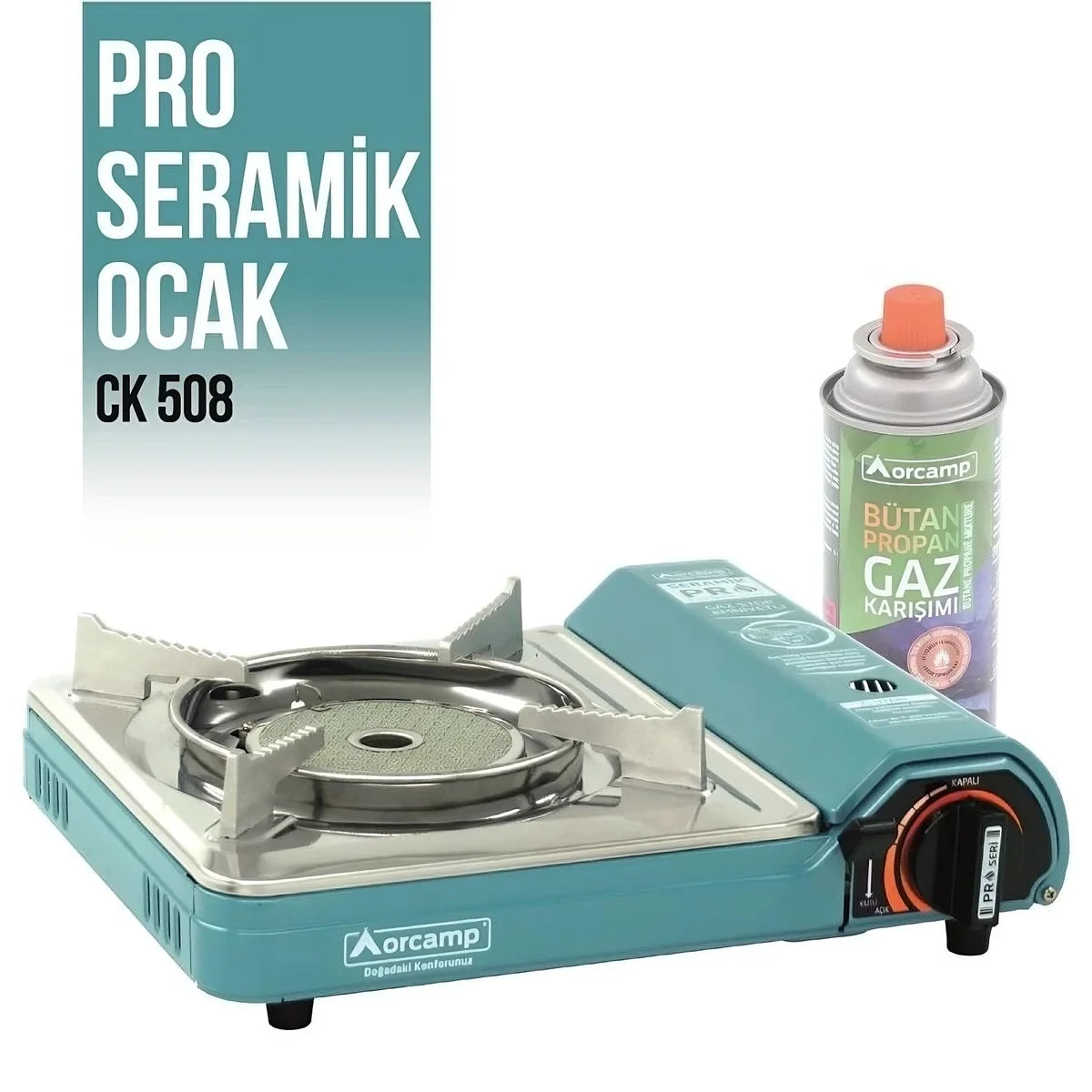 Tekli Portatif Pro Seramik Ocak - Orcamp - Mavi (CK-508)